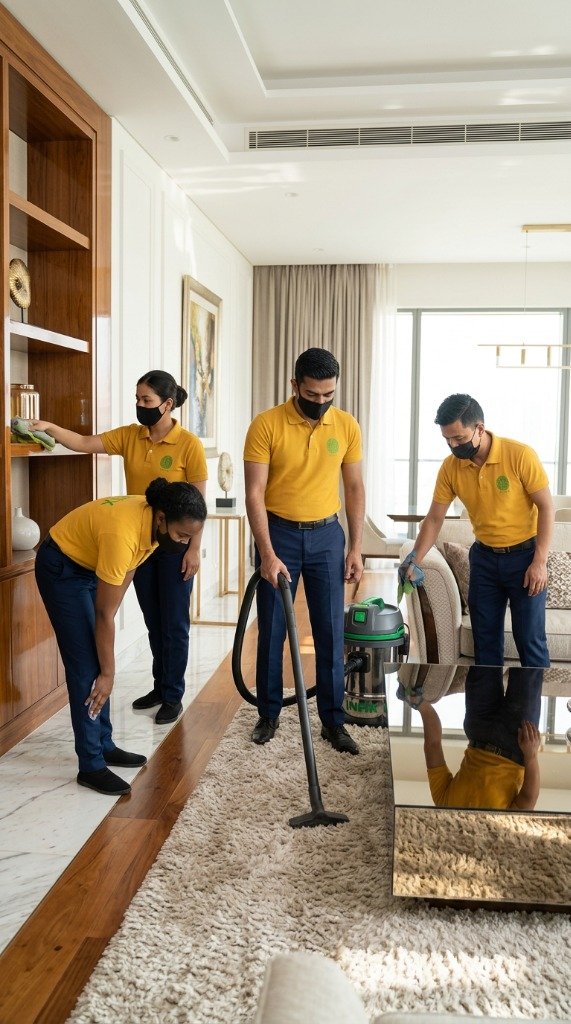 Professional cleaning team in Malta